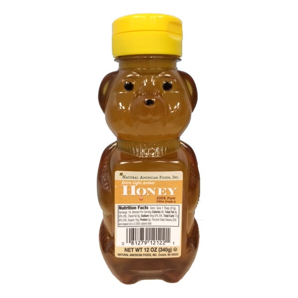 Natural American Foods 12 oz. Ela Honey Bear, PK12 F422 - main